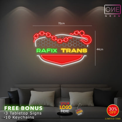 Enseigne néon LED Motif rose tatouage