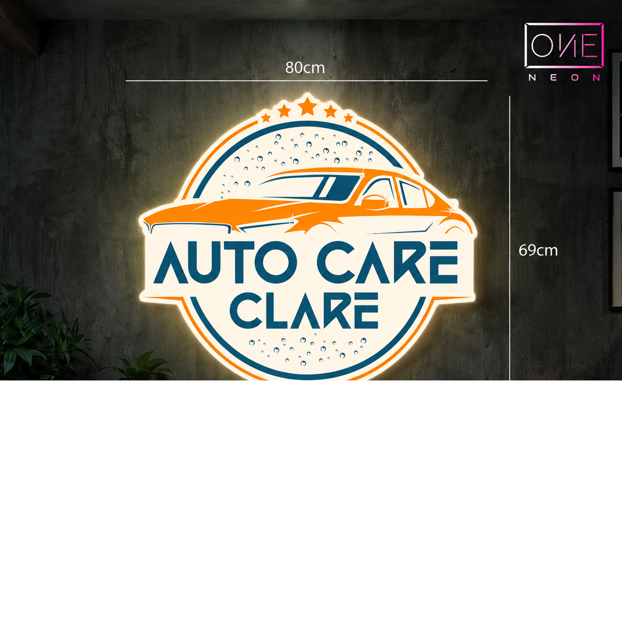 Auto care | LED Neon Sign (backlit)