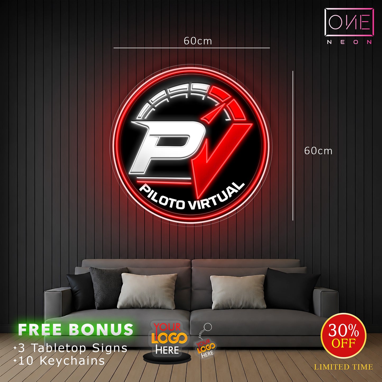 PILOTO VIRTUAL | LED Neon Sign